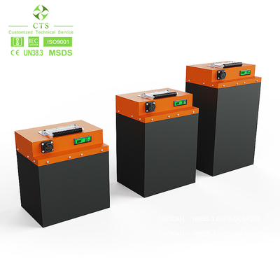 พลังงานสีเขียวสกู๊ตเตอร์ไฟฟ้าแบตเตอรี่ลิเธียม 72V 60V 20Ah 18650 แบตเตอรี่ลิเธียมแพ็ครอบ lif2000 รอบด้วย 100% DOD